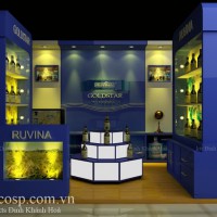 Thiết kế cửa hàng sâm linh chi Ruvina