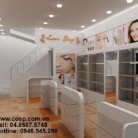 Thiết kế thi công cửa hàng mỹ phẩm làm đẹp - Hòa Bình