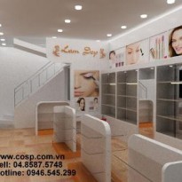 Thiết kế thi công cửa hàng mỹ phẩm làm đẹp - Hòa Bình