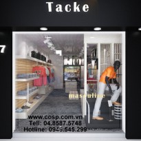 Thiết kế cửa hàng thời trang nam Tacke