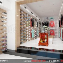Thiết kế nội thất Shop giày dép Chị Thùy Hà Đông