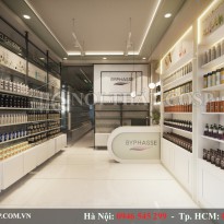 Thiết kế nội thất shop mỹ phẩm Byphasse - Anh Tăng – Q.12 - TP. HCM