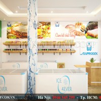 Thiết kế nội thất cửa hàng thủy hải sản chị Thương – Thanh Xuân