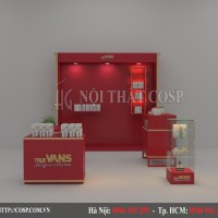 Thiết kế nội thất gian hàng mỹ phẩm TRUE VANS – TP. Hồ Chí Minh