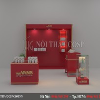 Thiết kế nội thất gian hàng mỹ phẩm TRUE VANS – TP. Hồ Chí Minh