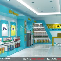 Thiết kế nội thất showroom sơn anh Duy – Quận Phú Nhuận