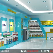 Thiết kế nội thất showroom sơn anh Duy – Quận Phú Nhuận