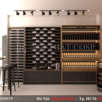 Thiết kế cửa hàng rượu vang hiện đại  - TPHCM