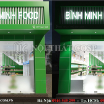 Dự án thiết kế cửa hàng thực phẩm sạch Bình Minh Food- Thanh Hóa
