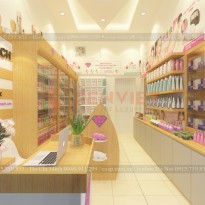 Thiết Kế Cửa Hàng Mỹ Phẩm -TPCN- Chị Lan - Hà Nội