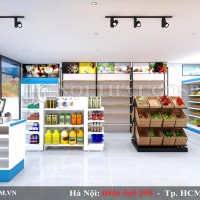 Thiết kế nội - ngoại thất siêu thị mini chị Thảo - Quận 9 - TP. Hồ Chí Minh