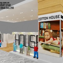 Thiết Kế Thi Công Gian Hàng Thời Trang Trẻ Em Cotton House - BigC Garden