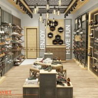 Thiết kế cửa hàng giày nam độc đáo ấn tượng