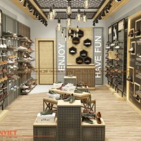 Thiết kế cửa hàng giày nam độc đáo ấn tượng