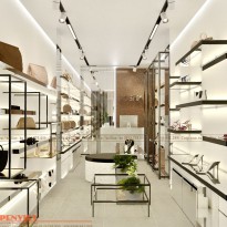 Thiết kế shop giày dép túi xách nhỏ nhưng sang chảnh