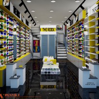 Thiết kế shop giày The Rock