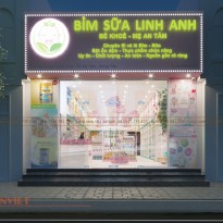 Thiết kế cửa hàng bỉm sữa Linh Anh