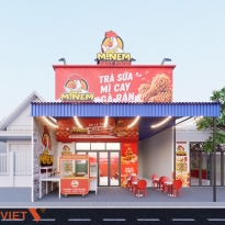 Thiết Kế Quán Đồ Ăn Nhanh – Trà Sữa 28m2 Tại Kiến Thụy, Hải Phòng