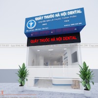 Thiết kế phòng khám nha khoa kết hợp nhà thuốc Hà Nội Dental