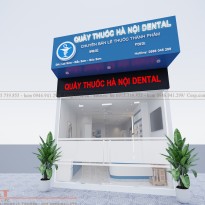 Thiết kế phòng khám nha khoa kết hợp nhà thuốc Hà Nội Dental