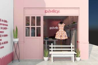 Thiết kế shop thời trang Pinky - 25m2 - Bắc Giang