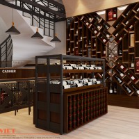 Thiết kế showroom rượu Wine station
