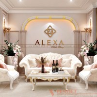 Thiết kế spa phun xăm Alexa phong cách tân cổ điển