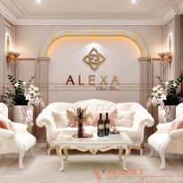 Thiết kế spa phun xăm Alexa phong cách tân cổ điển