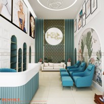 Thiết kế tiệm phun xăm Hoài Dung sang trọng và hiện đại