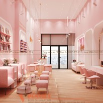 Thiết kế spa Mina màu hồng ngọt ngào