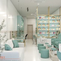 Thiết kế spa nail Swan 70m2 hiện đại, thanh lịch – Bình Dương