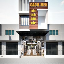 Cải tạo không gian với thiết kế showroom vật liệu xây dựng anh Hữu