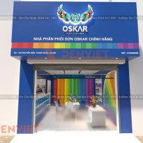 Thiết kế cửa hàng sơn OSKAR 25m2 tại Hưng Yên