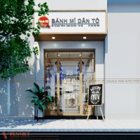 Thiết kế nội thất cửa hàng bánh mỳ Dân Tổ - Chị Hương