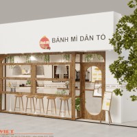 Thiết kế cửa hàng bánh mỳ dân tổ - Vĩnh Phúc
