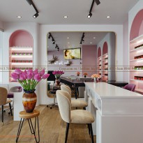 Thiết kế tiệm nail nhỏ đẹp 16m2 Name Shop Nail