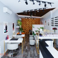 Thiết kế tiệm nail 45m2 của chị Linh tại 388B Bà Triệu
