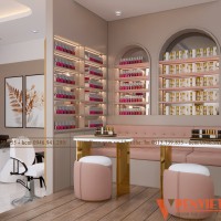 Thiết kế tiệm nail makeup 60m2 - Hải Phòng