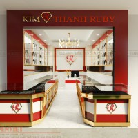 Thiết kế cửa hàng trang sức Kim Thanh Ruby