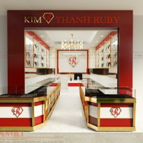 Thiết kế cửa hàng trang sức Kim Thanh Ruby
