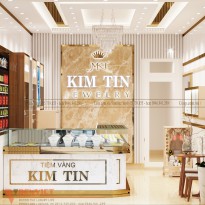 Thiết kế cửa hàng vàng bạc Kim Tin