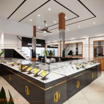 Thiết Kế Cửa Hàng Vàng Bạc Quang Thoại -Thái Bình