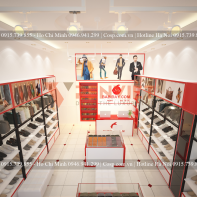 Thiết kế cửa hàng giầy dép BabyDay của anh Thuận tại Lê Duẩn