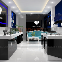 Thiết kế cửa hàng kim cương công ty Bảo Long