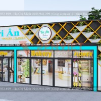 Thiết kế cửa hàng bánh ngọt cafe Tri Ân – Bình Chánh