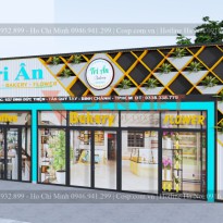 Thiết kế cửa hàng bánh ngọt cafe Tri Ân – Bình Chánh