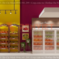 Thiết kế cửa hàng hoa quả sạch Châm Fruit