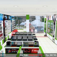 Thiết kế cửa hàng máy tính - điện thoại Thuận Phát - Hà Nội
