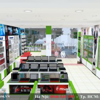 Thiết kế cửa hàng máy tính - điện thoại Thuận Phát - Hà Nội