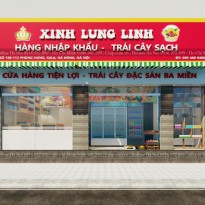 Thiết kế cửa hàng tạp hóa trái cây sạch Khánh Linh